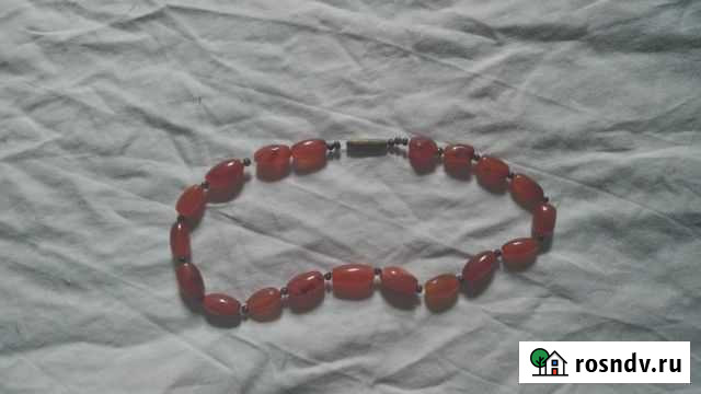 Бусы сердолик 40см на шею Камышин - изображение 1