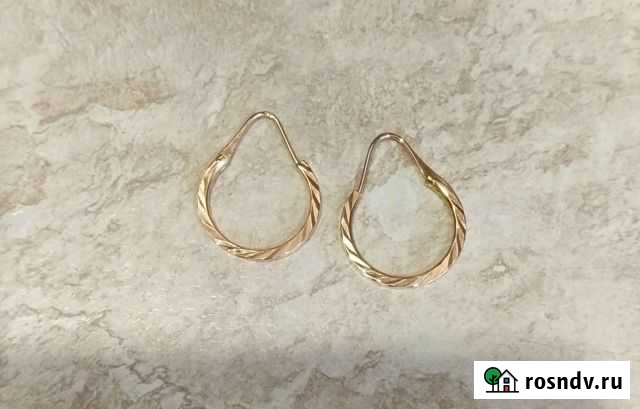 Золотые серёжки 585пробы Лямино - изображение 1