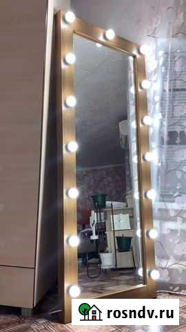 Гримерное зеркало / Зеркало с лампочками Астрахань - изображение 1