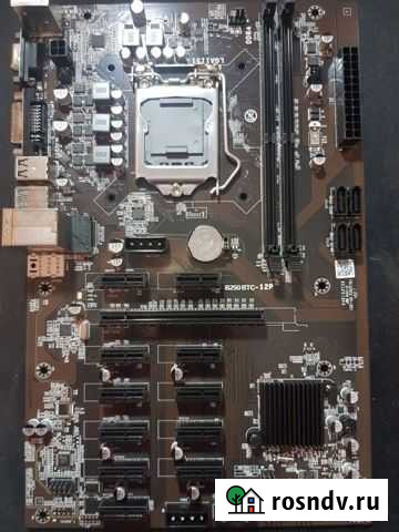 Материнская плата на 12 карт b250 1151для майнинга Казань - изображение 1