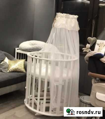 Продам круглую кроватку с маятником Муром - изображение 1