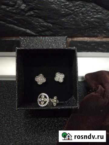 Серебряные серьги и кольцо Екатеринбург - изображение 1