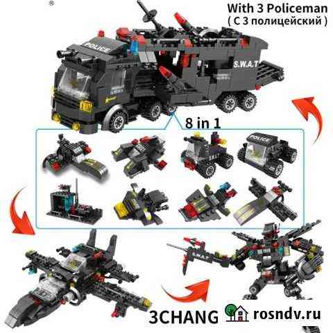 Конструктор 8в1 Полиция, 508pcs, Новый, лего, 6+ Ижевск