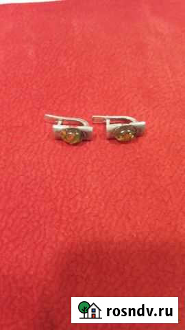 Серьги серебро 925 пробы с натуральными камнями Казань - изображение 1