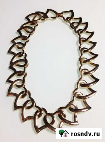 Винтажное колье со звеньями в форме двойных сердец Волгоград - изображение 1