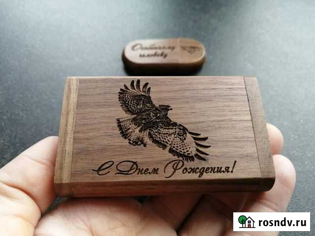 Деревянная флешка с гравировкой на 64 Гб Барнаул - изображение 1