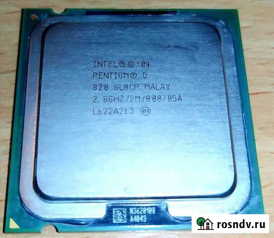 Процессор Intel Pentium,D820,2,8Ггц,soc.775 Владимир - изображение 1