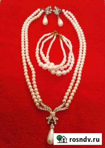 Гарнитур колье, серьги, браслет Омск - изображение 1
