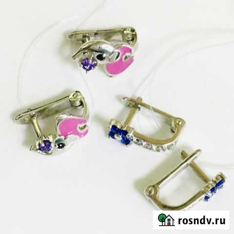 Серебряные серьги детские Нижний Новгород - изображение 1