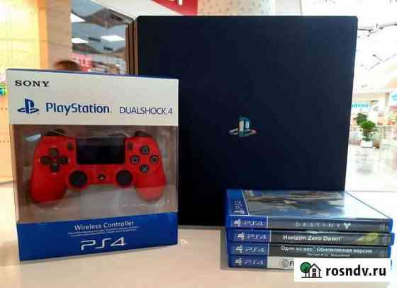 PlayStation 4 500gb/ 1 геймпад/ 4 игры/ ТЦ калина Владивосток