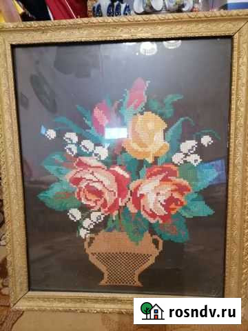 Картина старинная вышитая Тула - изображение 1