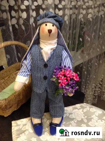 Текстильная кукла. Заяц Степан Красноярск - изображение 1