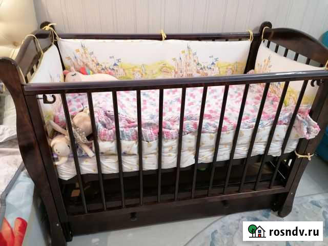 Детская кроватка с продольным маятником Тюмень - изображение 1