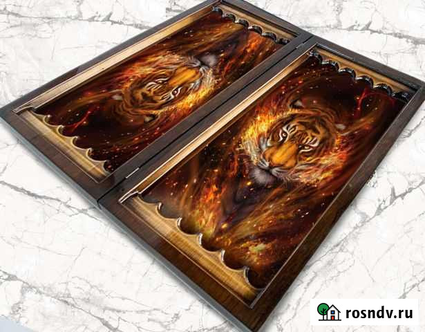 Нарды Тигр подарок Новый год 2022 ручная работа Сочи - изображение 1