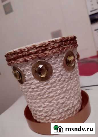 Продам цветочный горшок, ручная работа Калуга - изображение 1