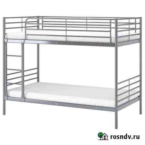 Двухъярусная кровать IKEA бу с 2 матрасами Новочебоксарск