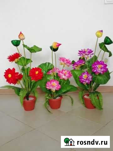 Композиция искусственные цветы лотос Саратов - изображение 1