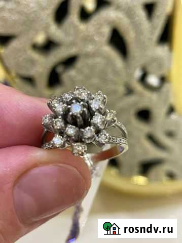 Золотое кольцо с бриллиантом Грозный - изображение 1
