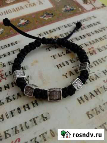 Браслет плетенный шелк бусины серебро Нижний Новгород - изображение 1