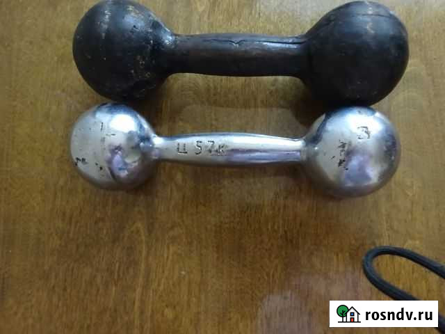 Гантели бу СССР 3 и 4 кг винтаж Иваново - изображение 1