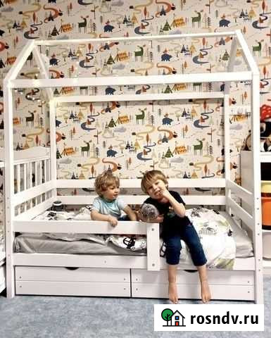 Кроватка-домик Classic из массива сосны Одинцово - изображение 1