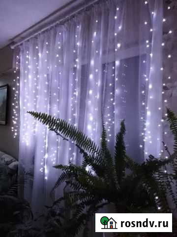 Гирлянда штора роса, новая с пультом Почеп - изображение 1