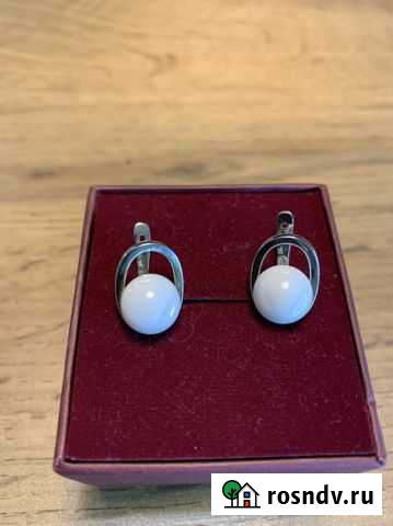 Серебряные серьги с агатом Брянск - изображение 1
