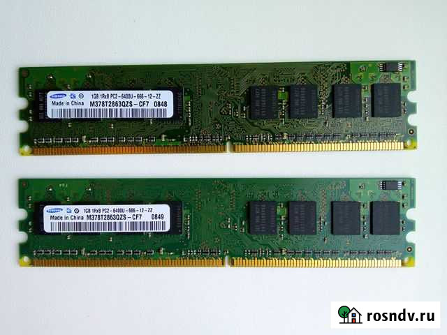 Память DDR2 1гб pc2-6400, 2 штуки Владимир - изображение 1