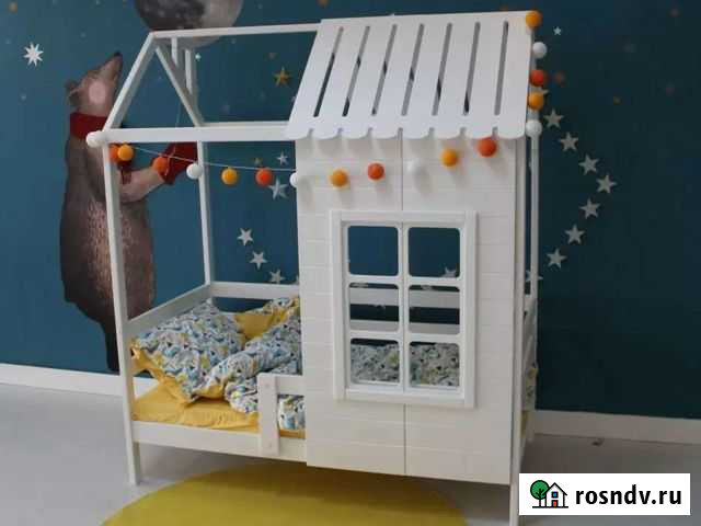 Детская кроватка домик с окошком Кумертау - изображение 1