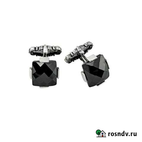 Серебряные запонки с черными агатами Санкт-Петербург - изображение 1