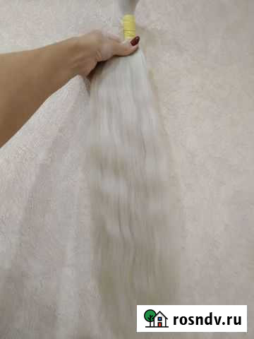 Волосы для наращивания 60 см срез холодный блонд Ярославль - изображение 1