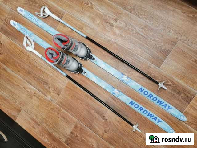 Лыжи беговые детские 140 с ботинками nordway Иваново - изображение 1