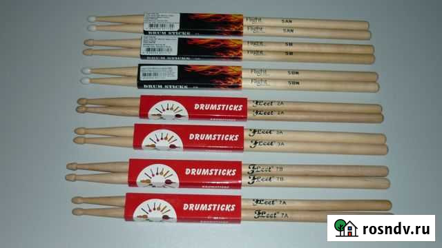 Барабанные палочки Fleet, Flight, Vic Firth, Щетки Каменск-Уральский - изображение 1