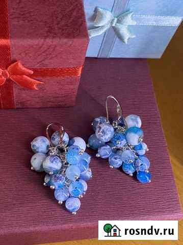 Серьги с агатом Новомосковск - изображение 1