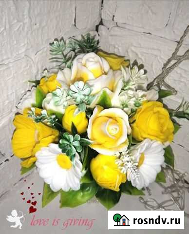 Цветы из мыла, букеты, ручная работа Мурманск - изображение 1