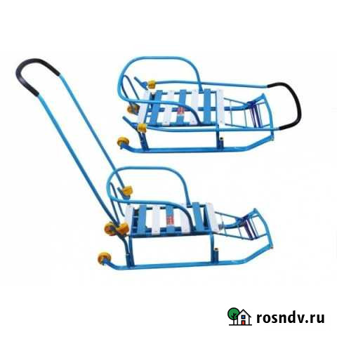 Санки Тимка 5 классик голубые Тула - изображение 1