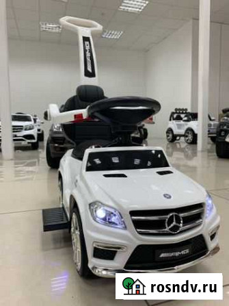 Машинка каталка толокар Mercedes GL63 белый Брянск - изображение 1