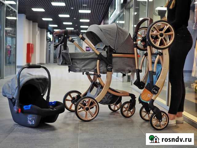 Коляска-трансформер Luxmom 2021 серый Брянск - изображение 1