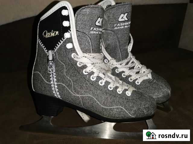 Коньки для девочки р 32 (цвет под джинс) Сердобск - изображение 1
