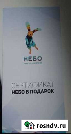 Сертификат в батутный центр небо 2 шт Москва - изображение 1