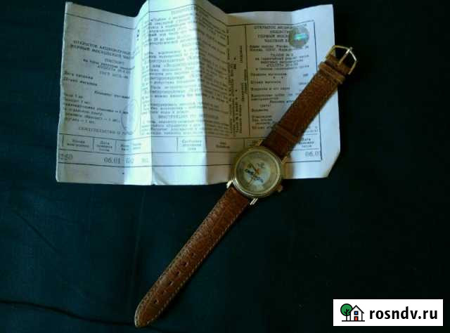 Часы механические Полет позолоченные Омск - изображение 1