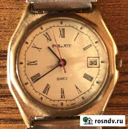 Часы Полёт кварцевые позолоченные СССР Балабаново - изображение 1