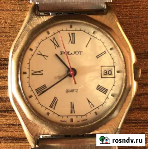 Часы Полёт кварцевые позолоченные СССР Балабаново - изображение 1
