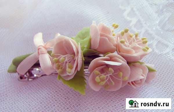 Заколка для волос ручной работы Весна Рыбинск - изображение 1