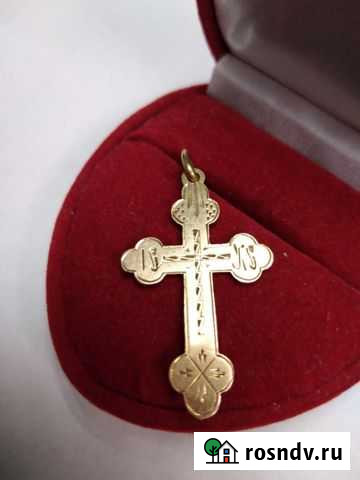 Золотой крест 56 пробы (золотниковая) Балахна - изображение 1
