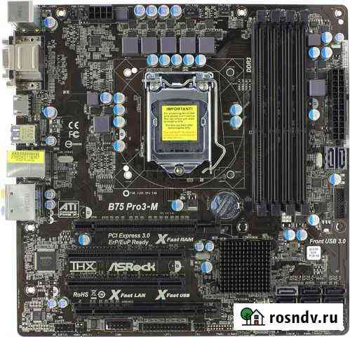 Материнская плата 1155 Asrock b75 Каспийск