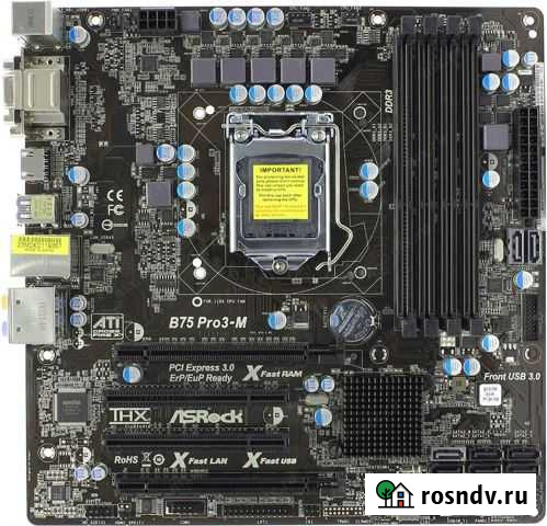 Материнская плата 1155 Asrock b75 Каспийск - изображение 1