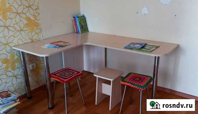 Угловой письменный стол для двух школьников Сосновоборск - изображение 1