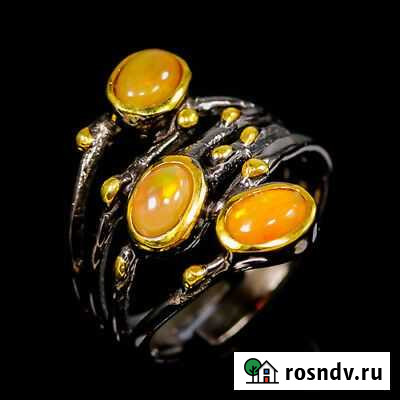 Кольцо серебро опал разм.от 18,0 разъемное К127 Анапа - изображение 1