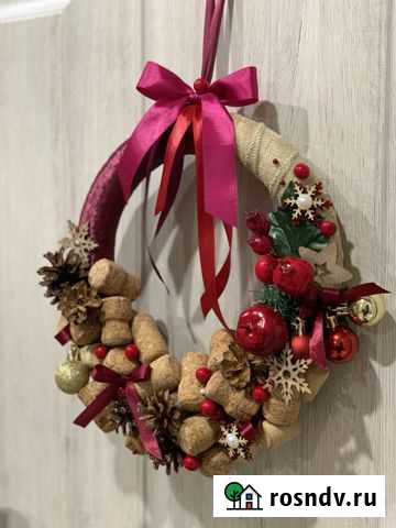 Новогодний венок, Декор, Ручная работа Воронеж - изображение 1